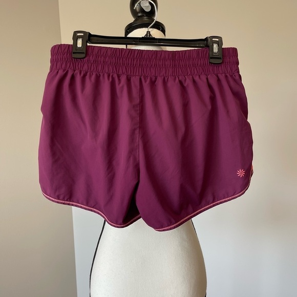 Athleta size M  athletic running lined yoga pull on elastic drawstring short - Picture 9 of 11